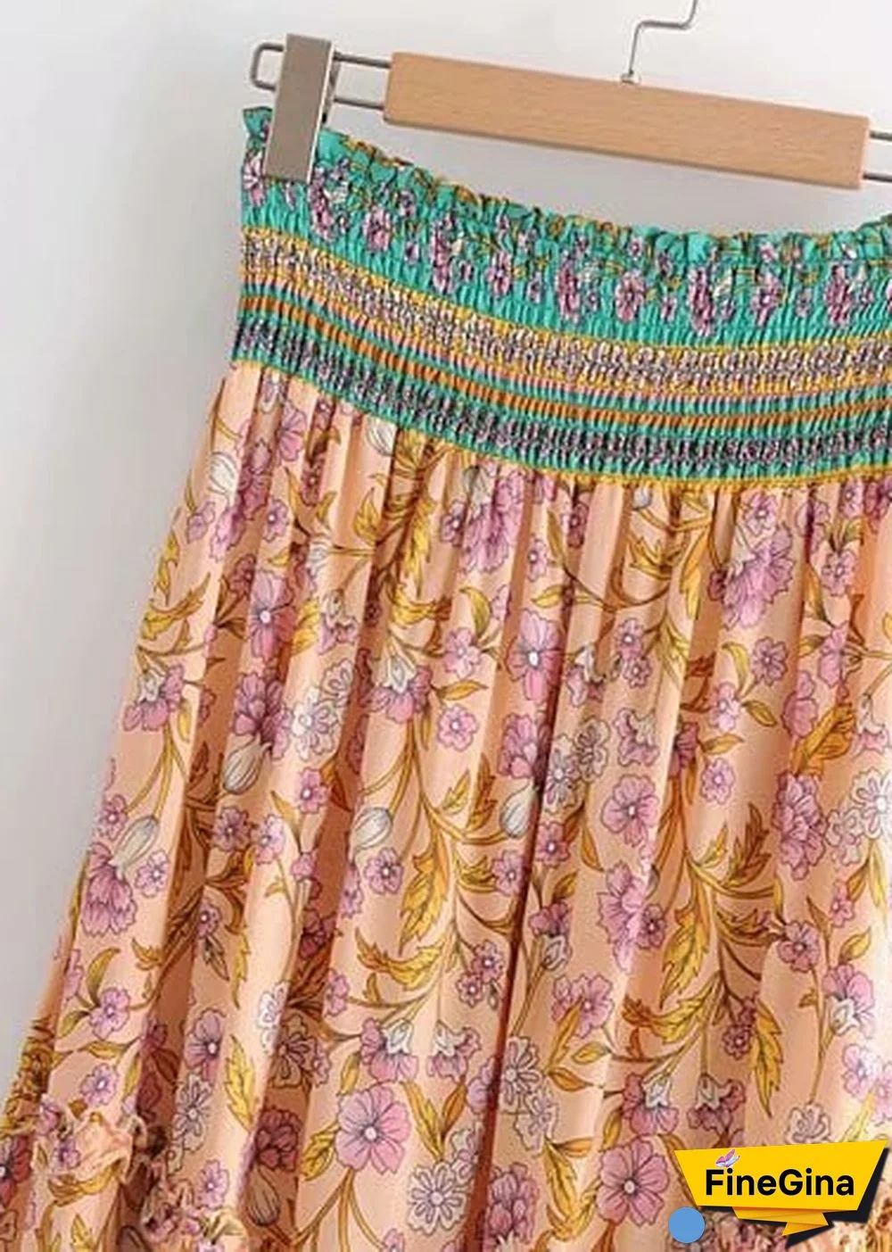 Boho Skirts in Rose Pink Aurelia For Women