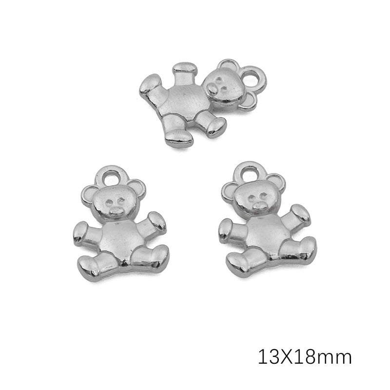 20 PCS/Package 304 Stainless Steel Solid Color Jewelry Accessories Pendant