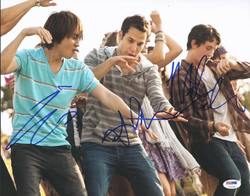 Skylar Astin, Miles Teller & Justin Chon 21 & Over Signed 11X14 Photo Poster painting PSA U72238