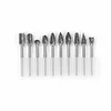 10Pcs Carbide Burr Set Double Cut Die Grinder Bits 1/8 Inch Shank Long Burr Bits