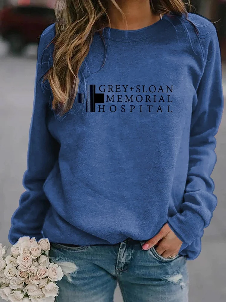 Sloan Memorial Hospital Long Sleeve Sweatshirt Hoodie Sweater