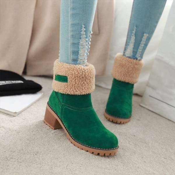 Suede Ankle Boots Warm Winter Boots 
