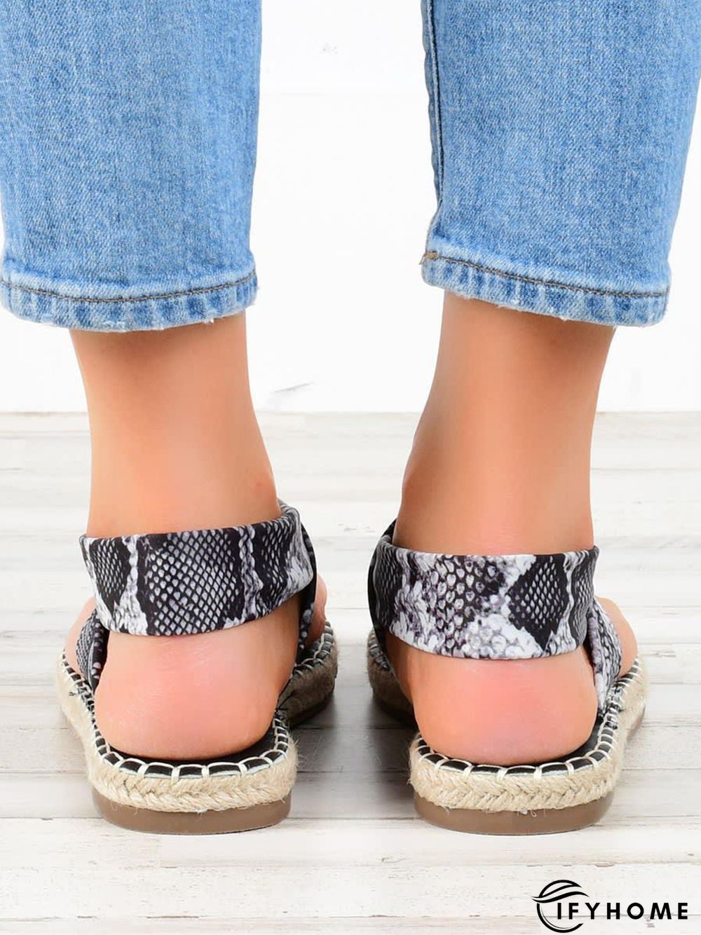 Snake Print Flip Flop Sandals | IFYHOME