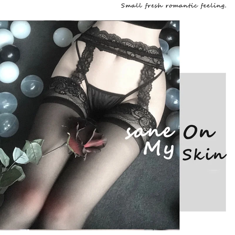 Sexy Women's Lace Tights White Stocking Breathable Top Thigh High With Suspender Garter Belt Lingerie Pantyhose Floral New 0645