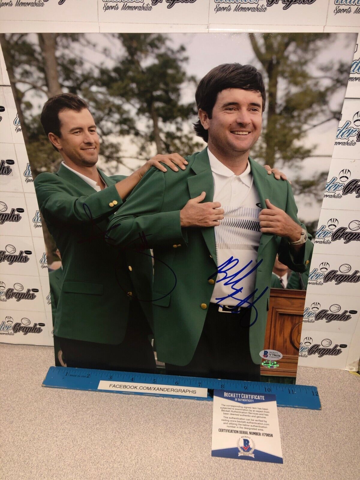 BUBBA WATSON ADAM SCOTT SIGNED 11X14 Photo Poster paintingGRAPH MASTERS GOLF-BAS COA BECKETT