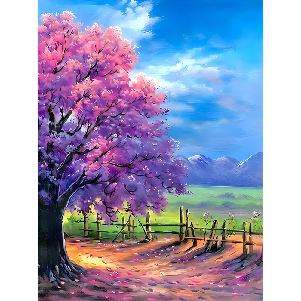 4pcs Diamond Painting - Full Round Drill - Four Seasons Tree(Canvas|30*40cm)