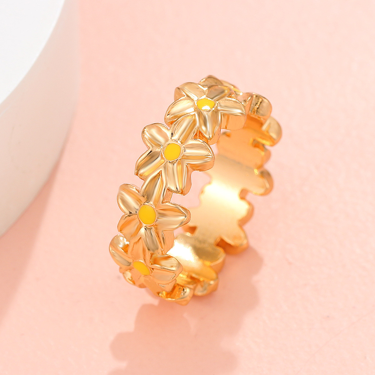 Flower Gold Plated Ring