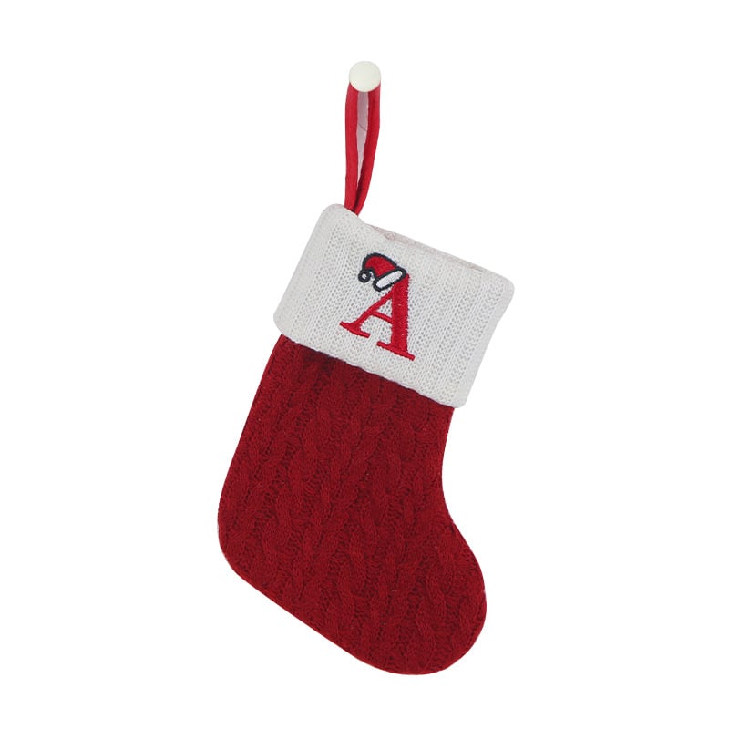 Christmas Letter Knit Stocking - tree - Codlins