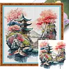 Watercolor Building-11CT Stamped Cross Stitch 40*40cm tapestrymarket