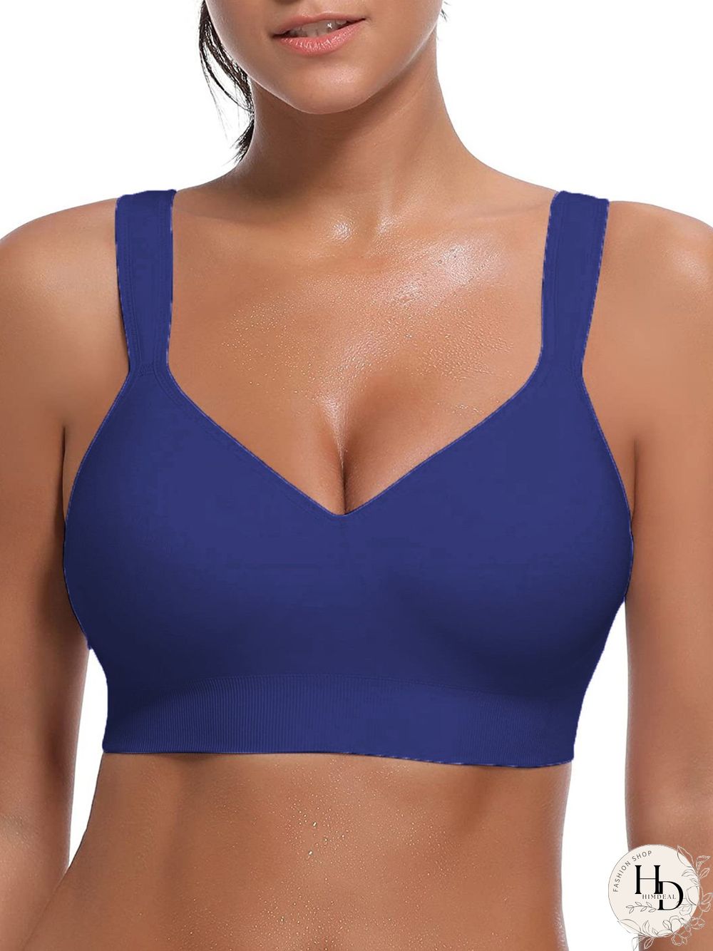 Plain All Season Simple Polyester Plus Size Lightweight Pullover Gallus Wirefree Bra