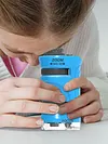 Pocket Microscope Built-in LED Light 60X-180X LED Pocket Microscope with 60x-180x Magnification for Children Students Adults Laboratory School
