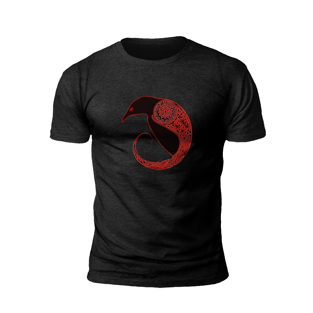 Celtic Raven and Spiral T-Shirt