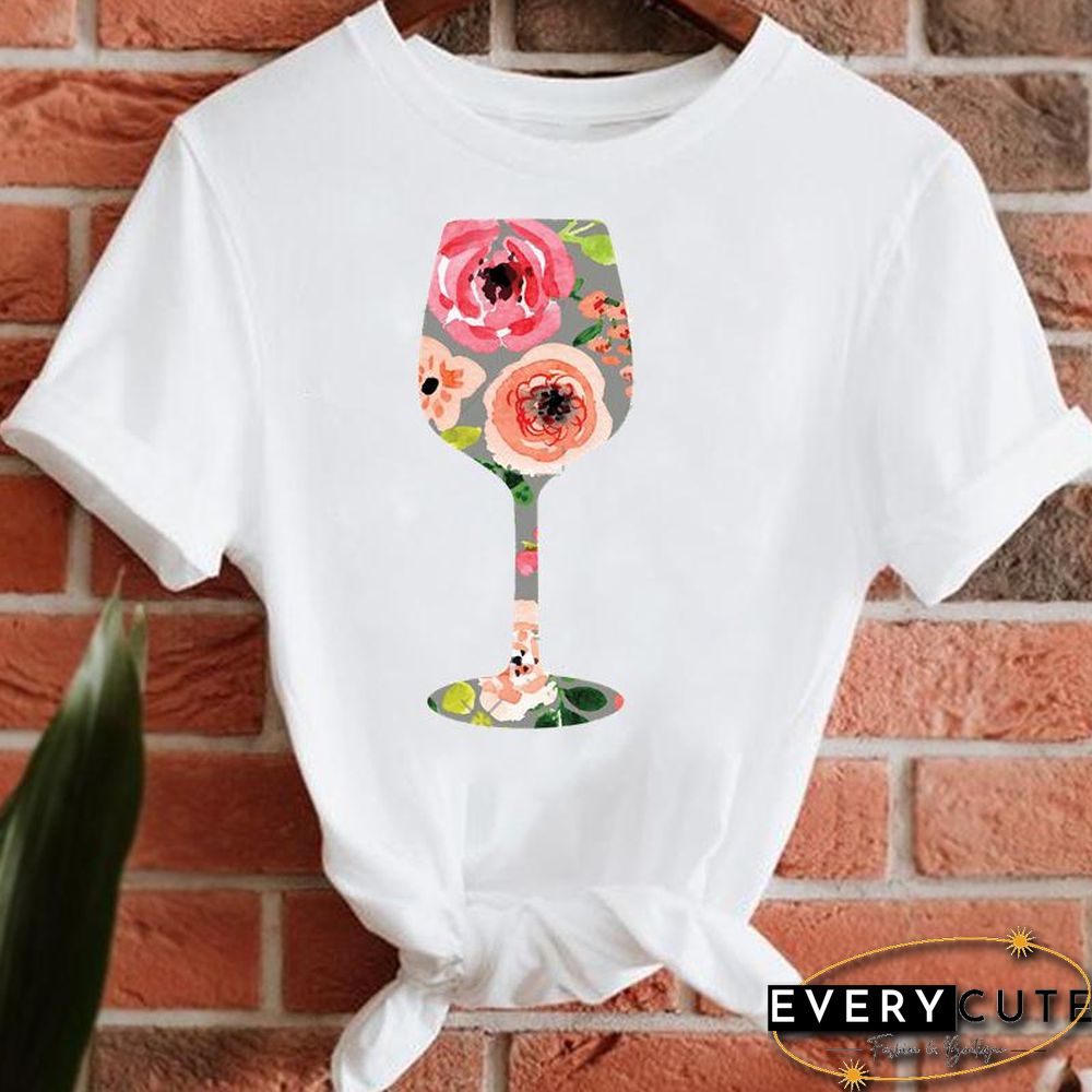 Women Lady Short Sleeve T-Shirts Print Tee Fashion Summer Clothes Female Style New 90S Trend Tshirt Top Graphic T-Shirt