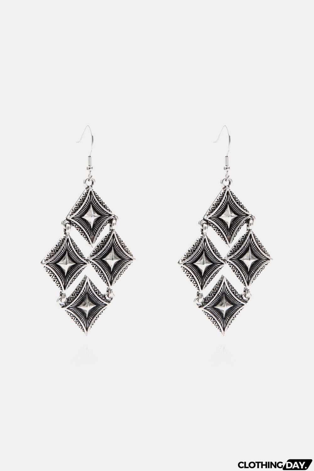Stainless Steel Geometric Dangle Earrings