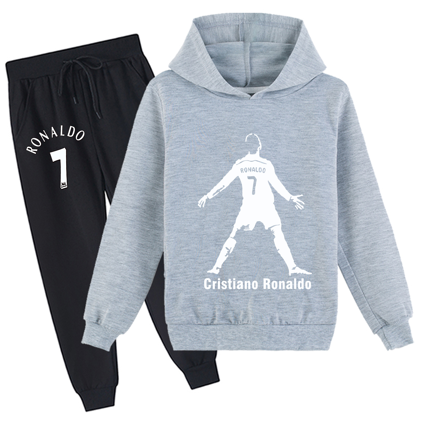 Mayoulove Cristiano Ronaldo Hoodie Set for Kids - Stylish Sweatshirt Outfit for Boys  Girls, Perfect Gift for Fans-Mayoulove