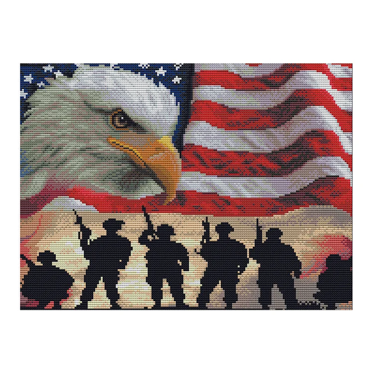Christmas Eagle 11CT Printed Cross Stitch Kits (46*36CM) fgoby