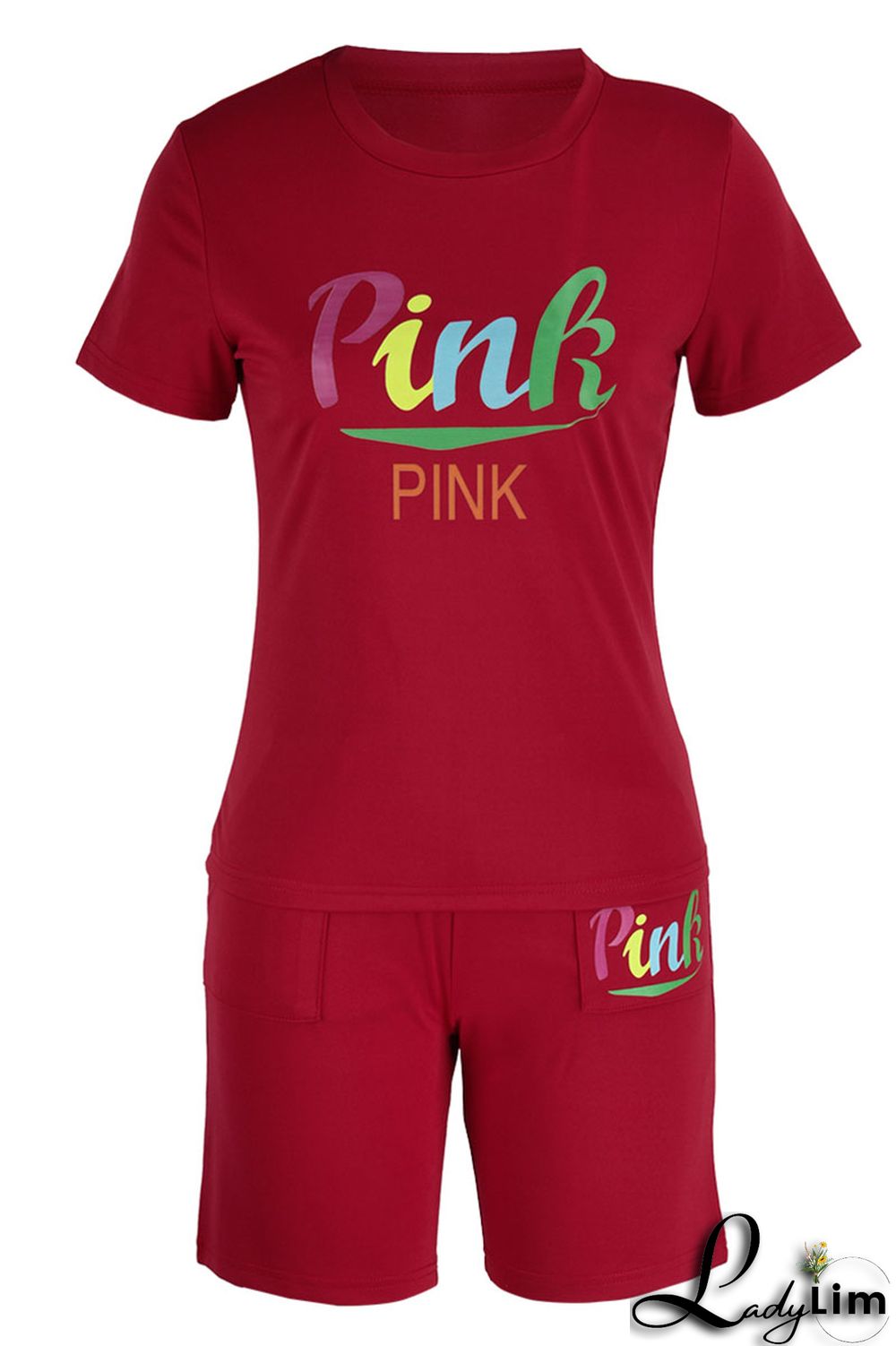 Yellow Casual Print Patchwork O Neck Short Sleeve Two Pieces