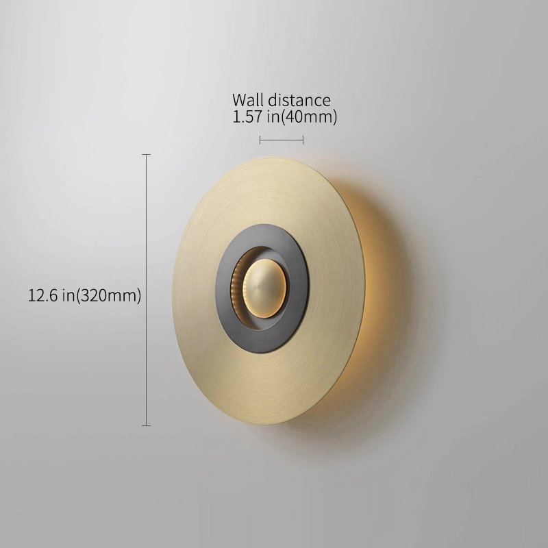 Creative Full Brass Shade Round Sconce 