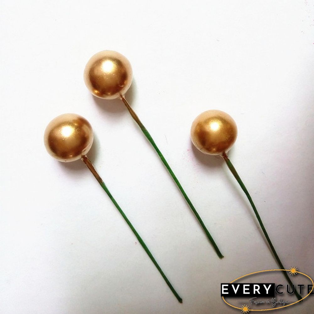 100Pcs Artificial Red Holly Berry Christmas Decor On Wire Bundle Garland Wreath