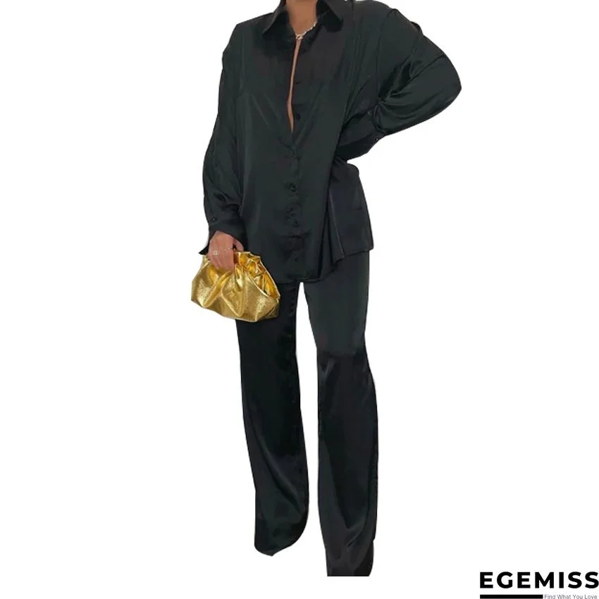 Yellow Fashion Solid Patchwork Turndown Collar Long Sleeve Two Pieces | EGEMISS