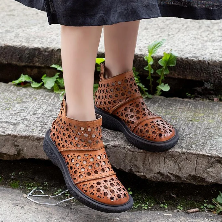 Comfortable Hollow Out Casual Summer Ankle Boots