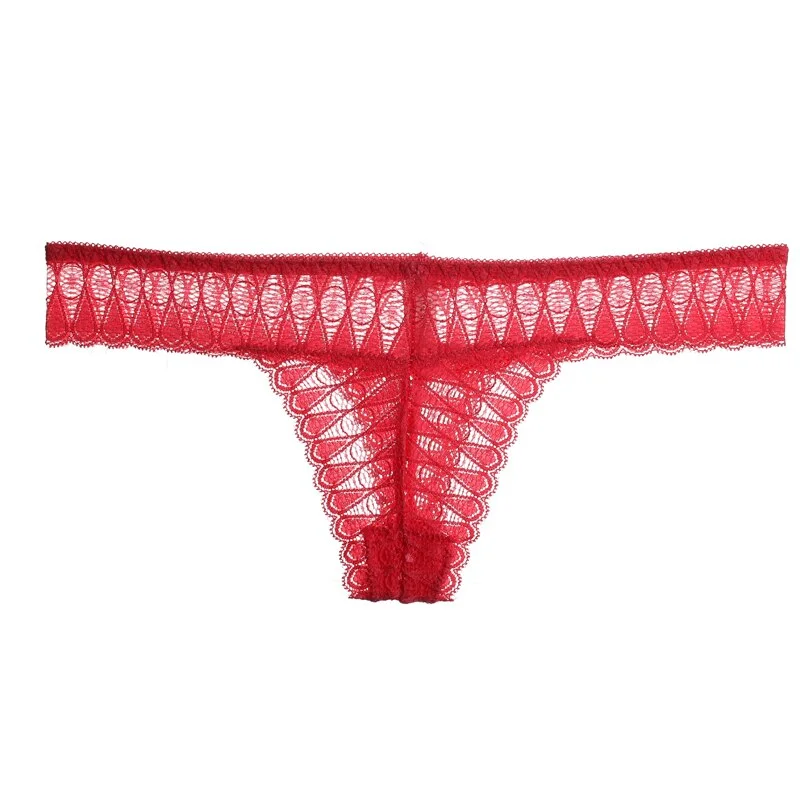 Meet'r Sexy Panties Women Lace Low-waist Briefs Female Breathable Underwear Black Transparent G String T-back Thong Lingerie