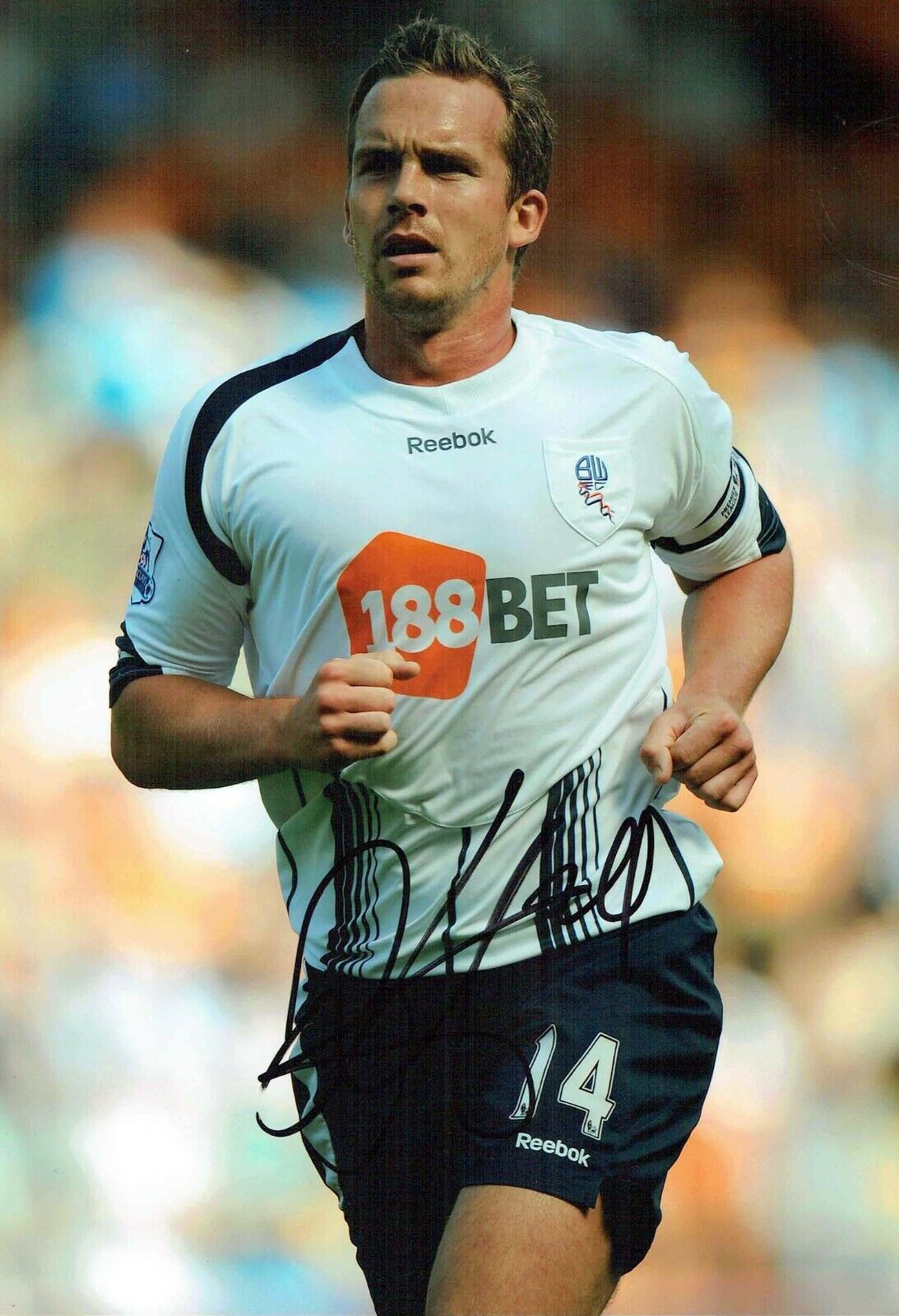 Kevin DAVIES Bolton Wanderers Signed Autograph 12x8 Photo Poster painting AFTAL COA Chesterfield