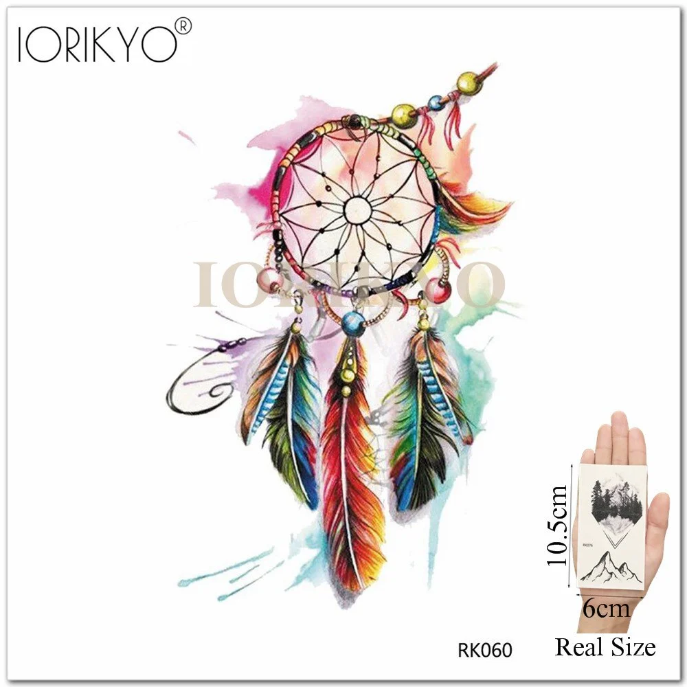 IORIKYO Temporary Women Tattoo Arm Stickers Body Chest Geometric Flash Tree Water Transfer Tatoos Dreamcatcher Sexy Fake Tattoo