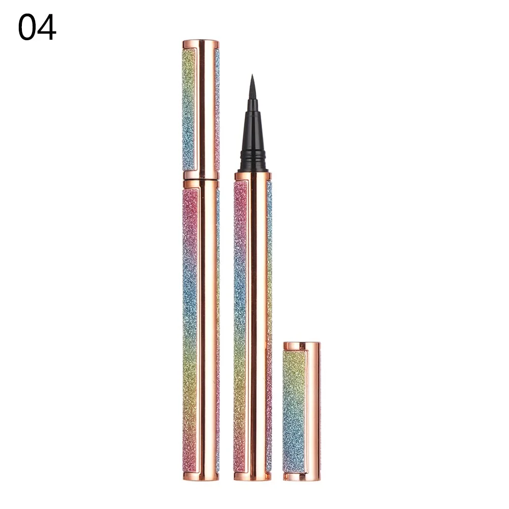 Upgraded Self-adhesive Eyeliner Magic Lash Glue Eyeliner Pen 2 in 1 Colorful Adhsive Liner No Glue Magnetic Needed Waterproof Ey