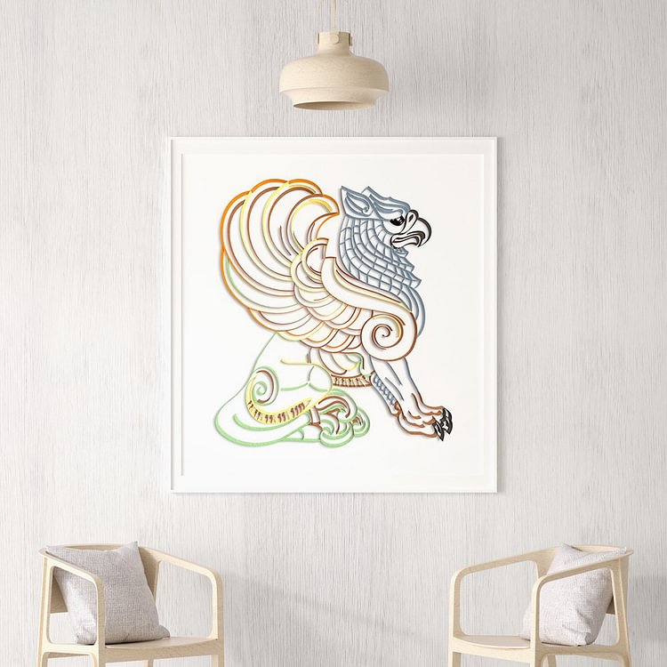 Paper Filigree Painting Kit-Squatting Griffin