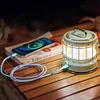 FLEXTAIL Fishtail Outdoor Flame Lantern, 3 in 1 Vintage Flame Lantern with Flame Mode and Humidifier Mode, Rechargeable Camping Lantern 9600mAh Battery for Patio, Hiking, Camping, Bedroom