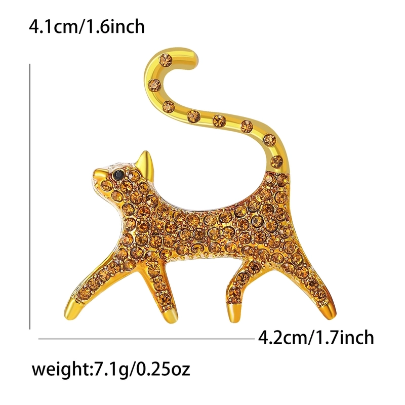 Classic Style Pin Cat Alloy Rhinestone Women’s Brooches
