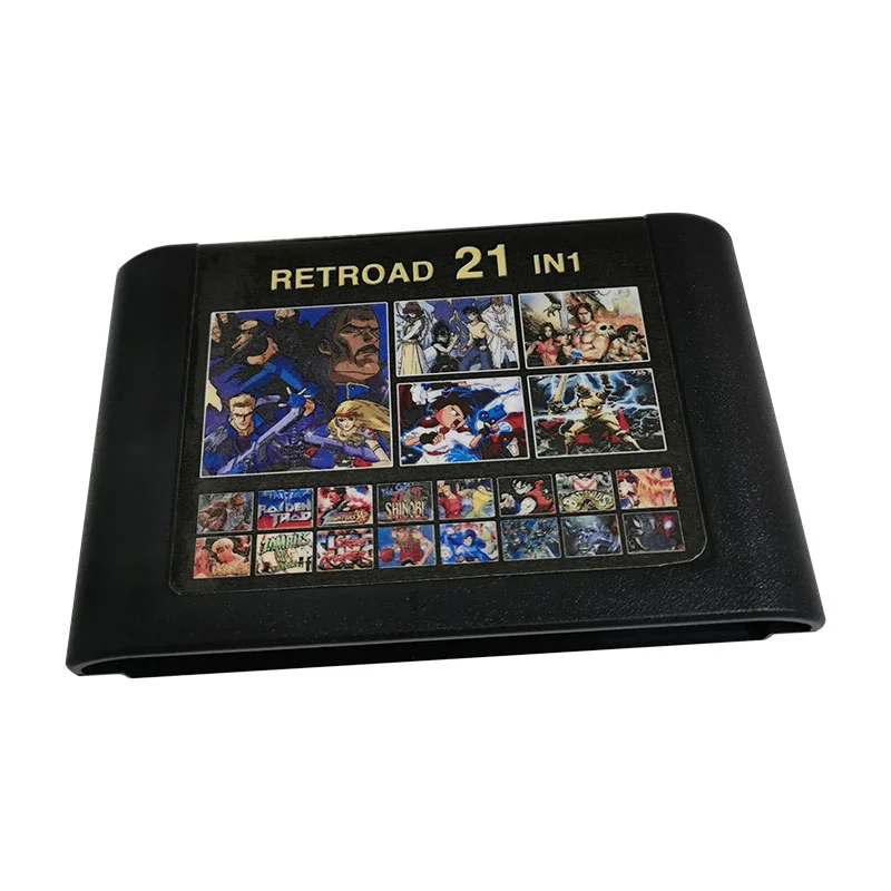 16 Bit Game Cartridge - 21 IN 1 Classic Collection Genesis/MEGA DRIVE Remix Mulit Cart - Region Free