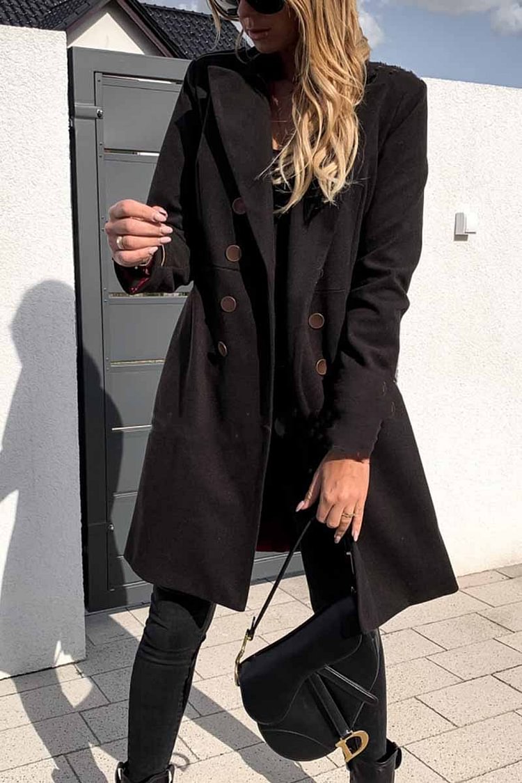 Solid Color Sexy Coat With Buttons(3 Colors)