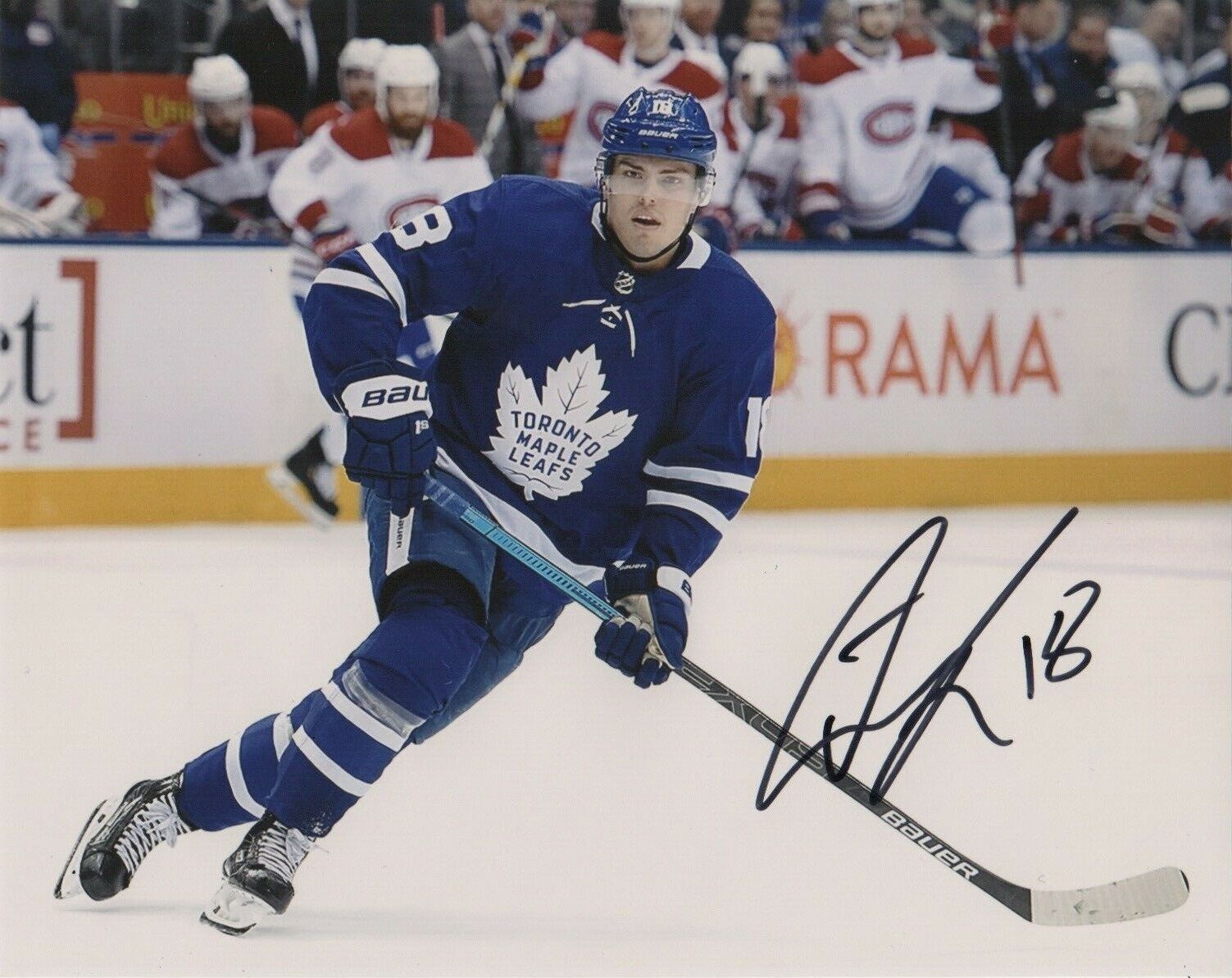 Toronto Maple Leafs Andreas Johnsson Signed Autographed 8x10 Photo Poster painting COA