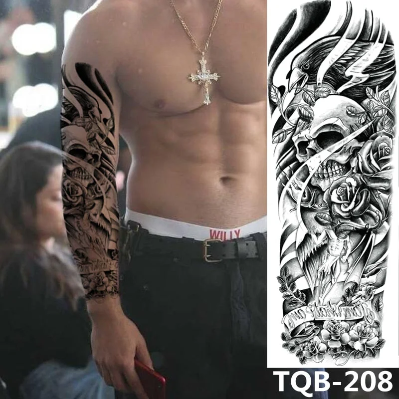 Large Temporary Tattoos Full Arm Tattoo Sleeves for Men Women
