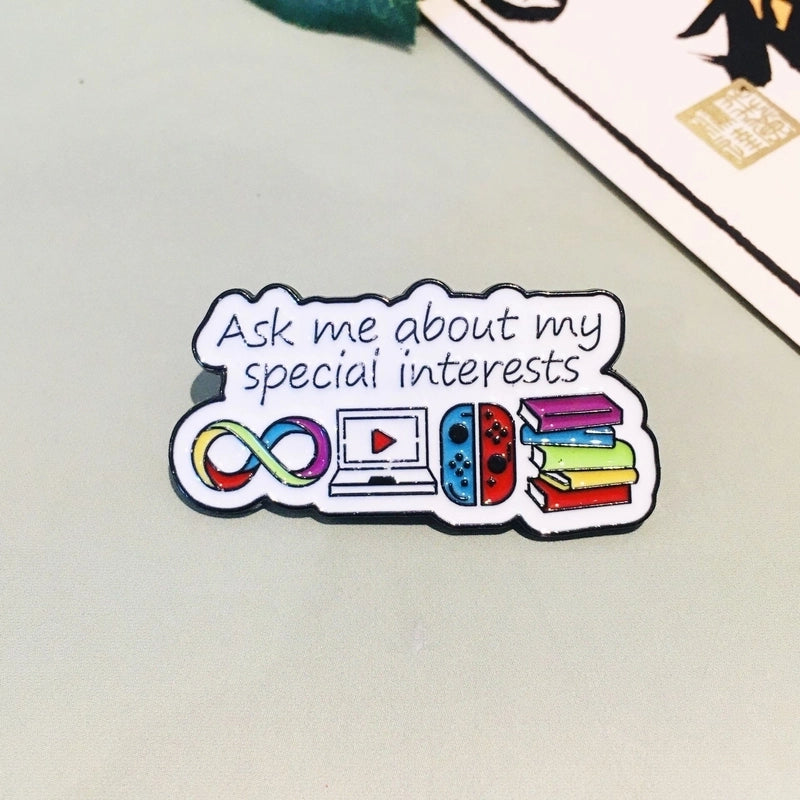 Mood Conversion Brooch Personality Slidable Social Power Expression Metal Badge Women’s Jewelry Accessories Pin