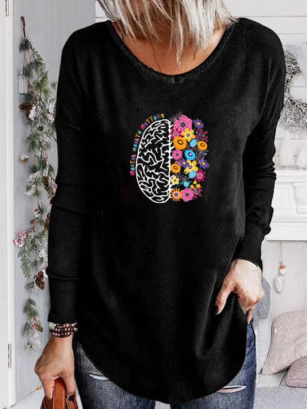 Unisex 100% Cotton Long Sleeve Crew Neck Be Kind Shirt