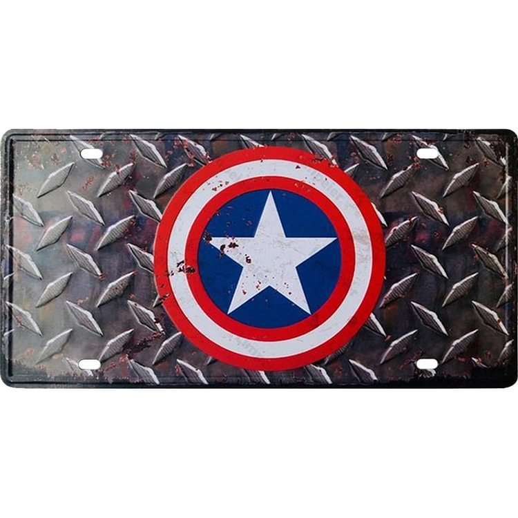 Metal Sign Plaque Tin Signs Captain America Shield Tin Plate Wall Pictures