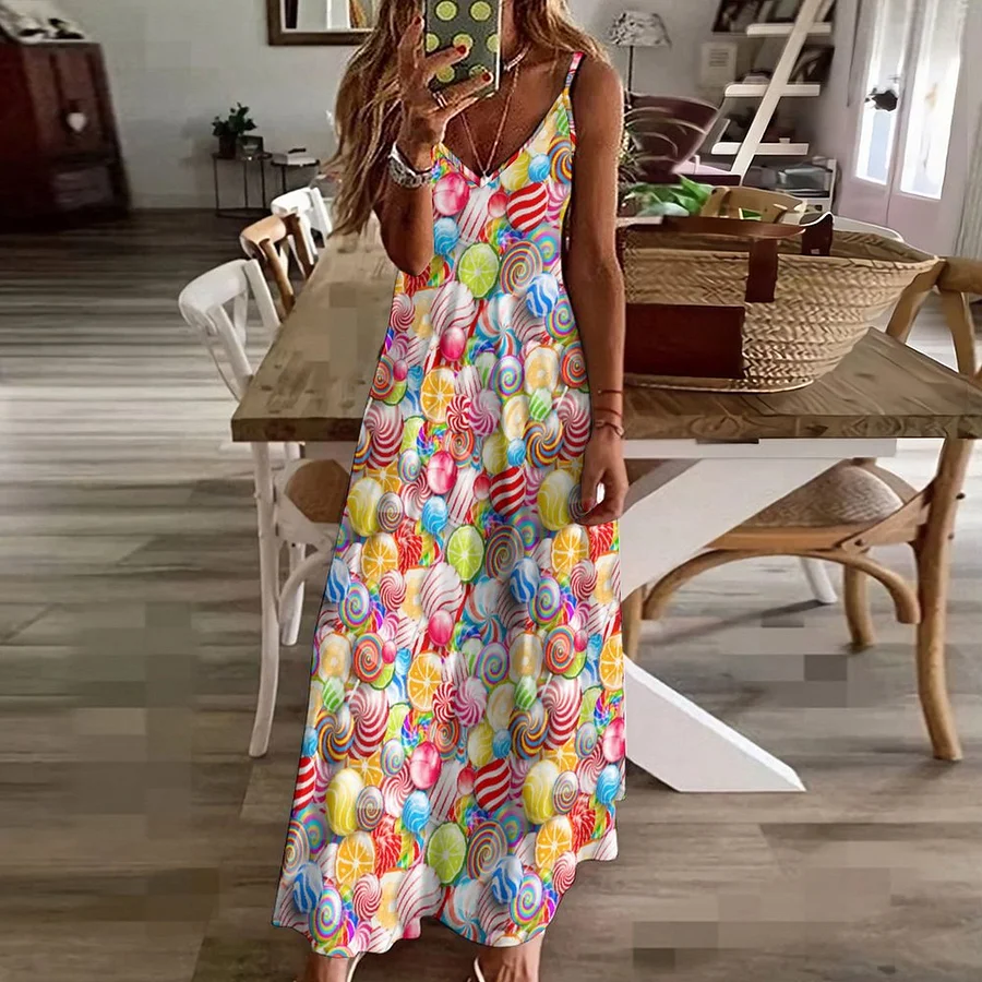 flowy rainbow dress Rainbow Plaid Cleo Dress L main image 0