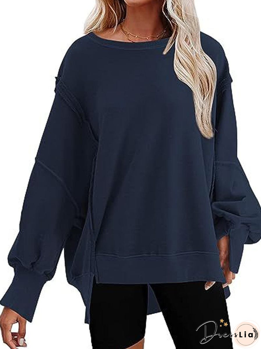 Stylish Crew Neck Pullover Sweater