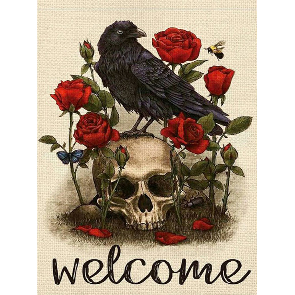 

Skeleton Black Pigeon - Square Drill Diamond Painting - 30*40CM, 501 Original