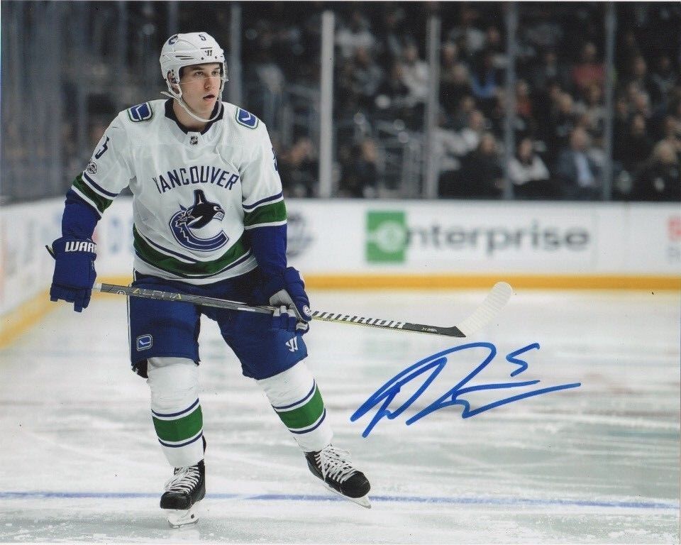 Vancouver Canucks Derrick Pouliot Autographed Signed 8x10 NHL Photo Poster painting COA #5