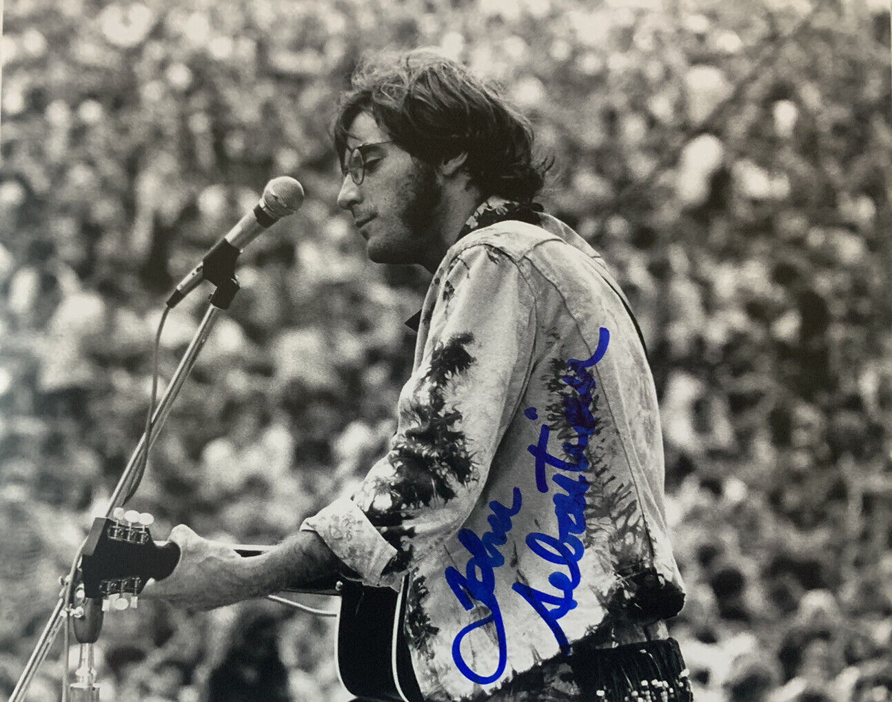 JOHN SEBASTIAN HAND SIGNED 8x10 Photo Poster painting WOODSTOCK SINGER AUTOGRAPH RARE COA