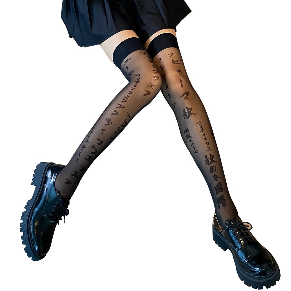 Black stockings sexy thigh high socks