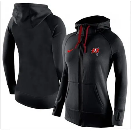 Women's  Tampa Bay Buccaneers Full-Zip Performance Hoodie Black