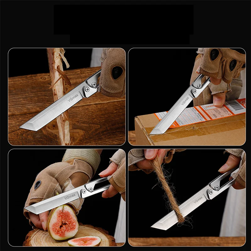 Outdoor folding knife, camping multi-functional small knife, portable, high hardness