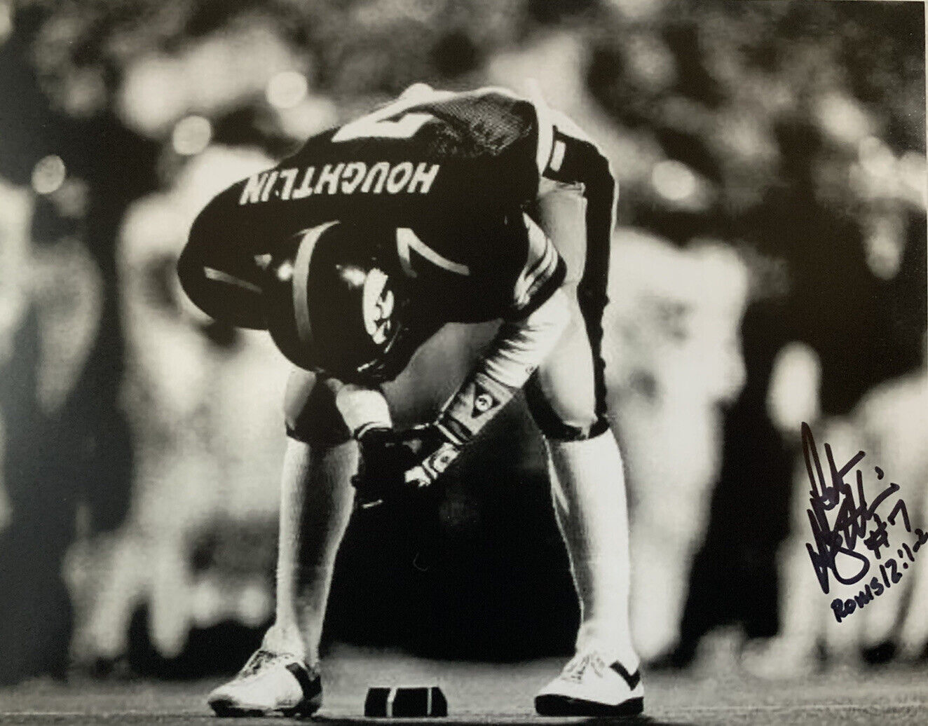 ROB HOUGHTLIN HAND SIGNED 8x10 Photo Poster painting IOWA HAWKEYES FOOTBALL AUTOGRAPH COA