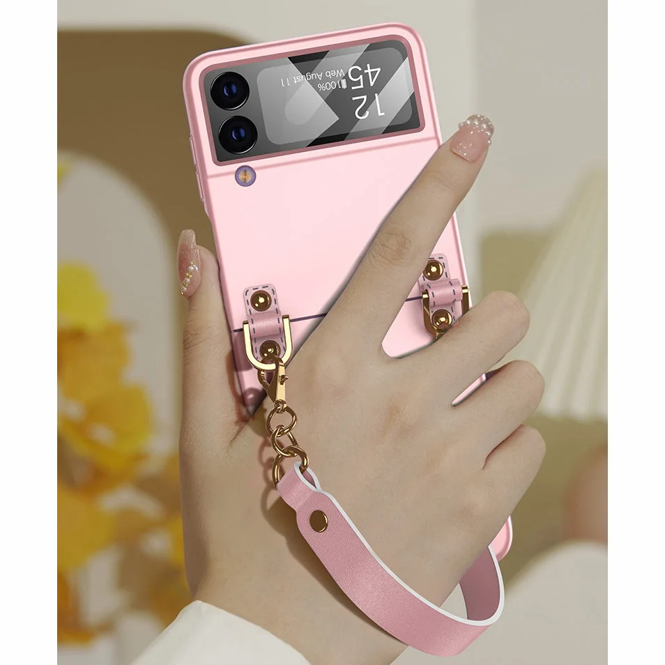 Applicable For Samsung Zflip3/4 Folding Fashion Women's Ultra-Thin Handbag Mobile Phone Case