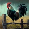 Diamond Painting -DIY Round Dril Roosters